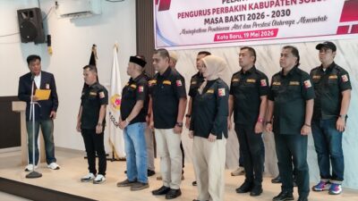 Pelantikan pengurus Perbakin kab. Solok, (ist)