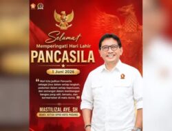 Peringati Hari Lahir Pancasila, Wakil Ketua DPRD Padang Mastilizal Aye Ajak Masyarakat Amalkan Nilai Kebangsaan