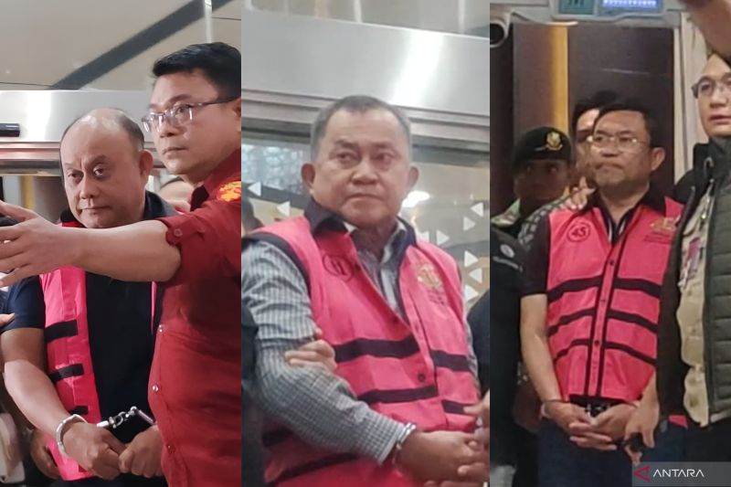 Tiga tersangka. (antara)