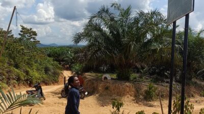 Lokasi tanah sengketa antara warga Sikabau dan PT KBL