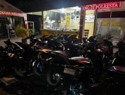 Polresta Padang Amankan 18 Motor Berknalpot Brong dalam Patroli KRYD