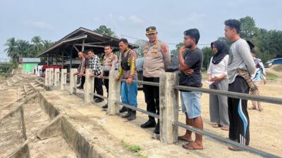 Kapolres Dharmasraya Cek Kesiapan Lokasi Pacu Jalur di Batang Hari Pulai