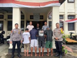 Dua Terduga Pelaku Curanmor dan Dua Penadah Diamankan Polsek IV Koto Aur Malintang