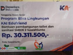 SMKN 2 Sawahlunto Dapat Bantuan untuk Bangun Toilet dan Sanitasi dari PT KAI