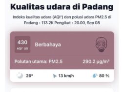Kualitas Udara Kategori Berbahaya, Pelajar TK, SD dan SMP di Padang Belajar dari Rumah