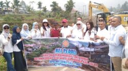 Bupati Solok Hadiri Peletakan Batu Pertama Rumah Bantuan REI Sumbar untuk Korban Galodo di Arosuka
