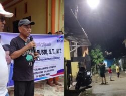 Pokir H. Rusdi Bawa Perubahan di Banuaran, 18 Titik PJU Hidupkan Aktivitas Warga