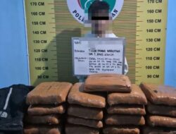 Kejar-kejaran di Jalinsum, Polres Pasaman Berhasil Amankan Pria Membawa 21 Paket Besar Ganja